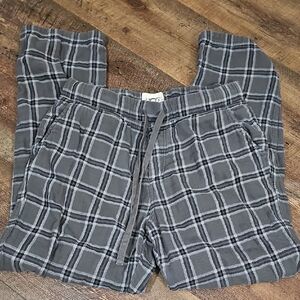 UGG Charcoal Plaid Lounge Pants Gray Plaid Flannel Men's Size Large
